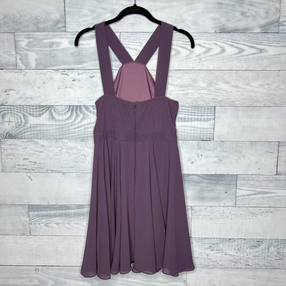 Lulu's Forevermore Dusty Purple Skater Dress - Picture 7 of 7